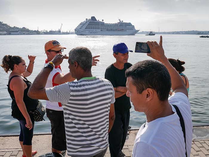 welcome to american cruise adonia in Havana fine art cuban photography