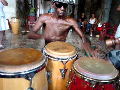 afrocuban drums in ceremony in cuba